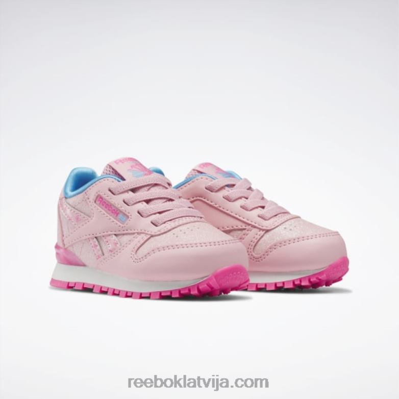 klasiskas ādas step \n\ flash kurpes - toddler bērni 0T4641397 Reebok rozā mirdzums/atomrozā