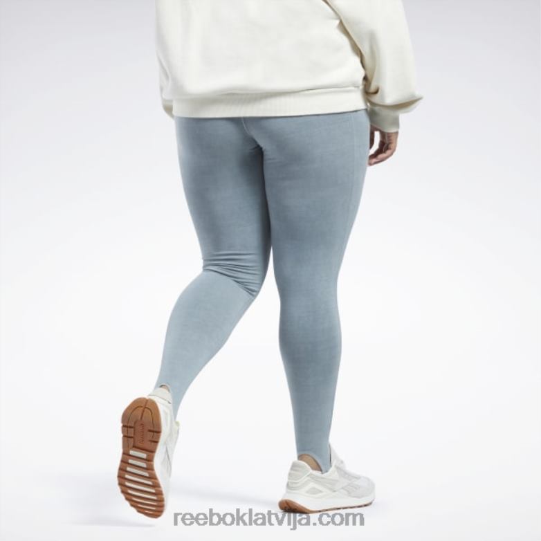 klasiski dabīgas krāsas kāpšļa legingi (plus izmēra) sievietes 0T464594 Reebok tīri pelēks 3