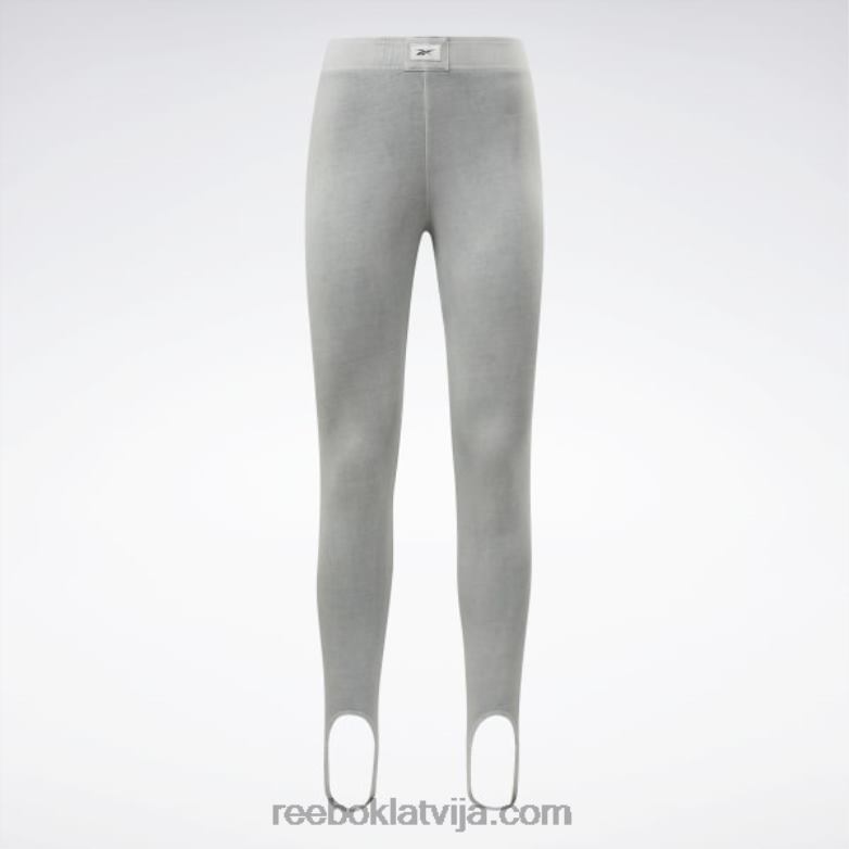 klasiski dabīgas krāsas kāpšļa legingi sievietes 0T464567 Reebok tīri pelēks 3