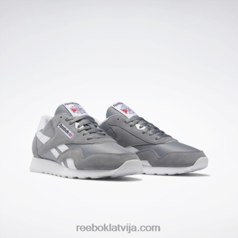 klasiski neilona vīriešu apavi0T4641047 Reebok tīri pelēks 5/ftwr balts