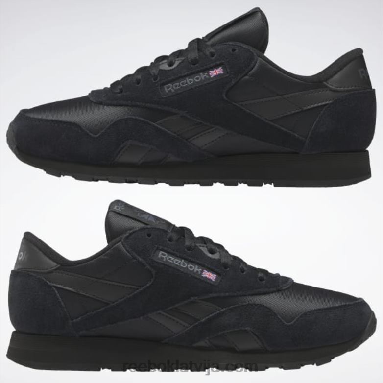 klasiski neilona vīriešu apavi0T4641078 Reebok kodols melns/tīri pelēks 7