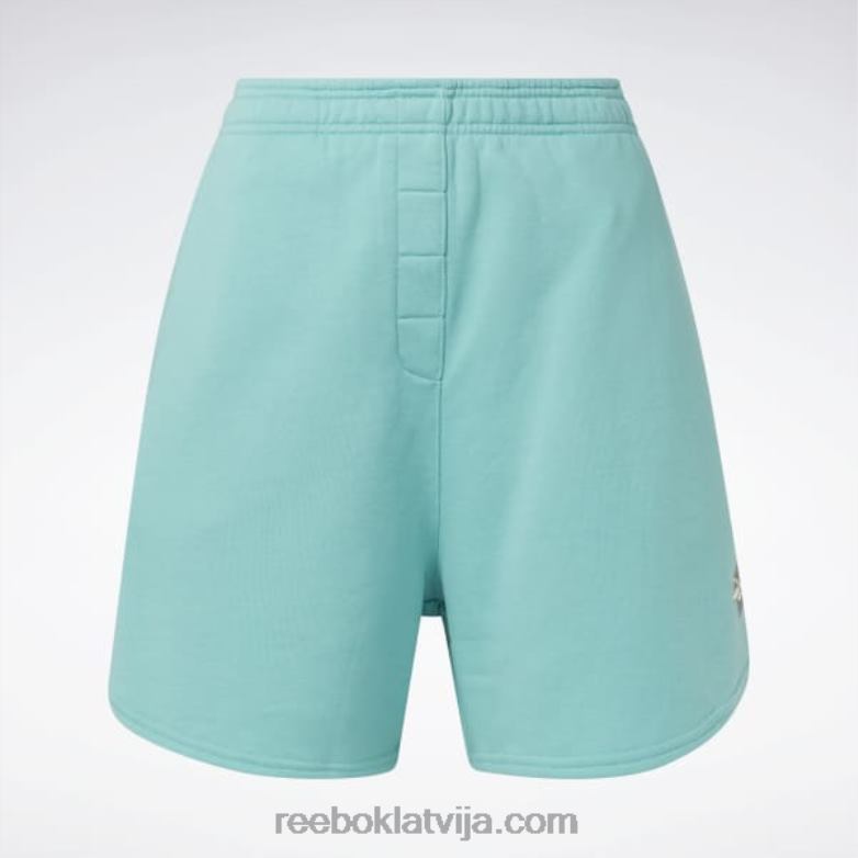 klasiski trikotāžas šorti sievietes 0T464747 Reebok daļēji klasiska zilganzaļa