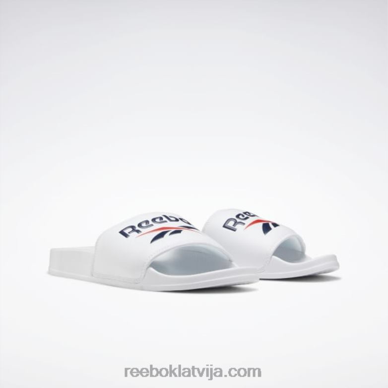 klasiskie slaidi0T464380 Reebok balts/koleģiāls navy/mirdzoši sarkans