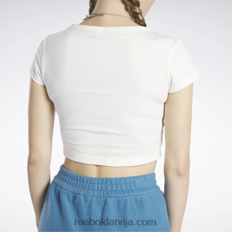 klasisks apgriezts džersija t-krekls sievietes 0T464860 Reebok krīts