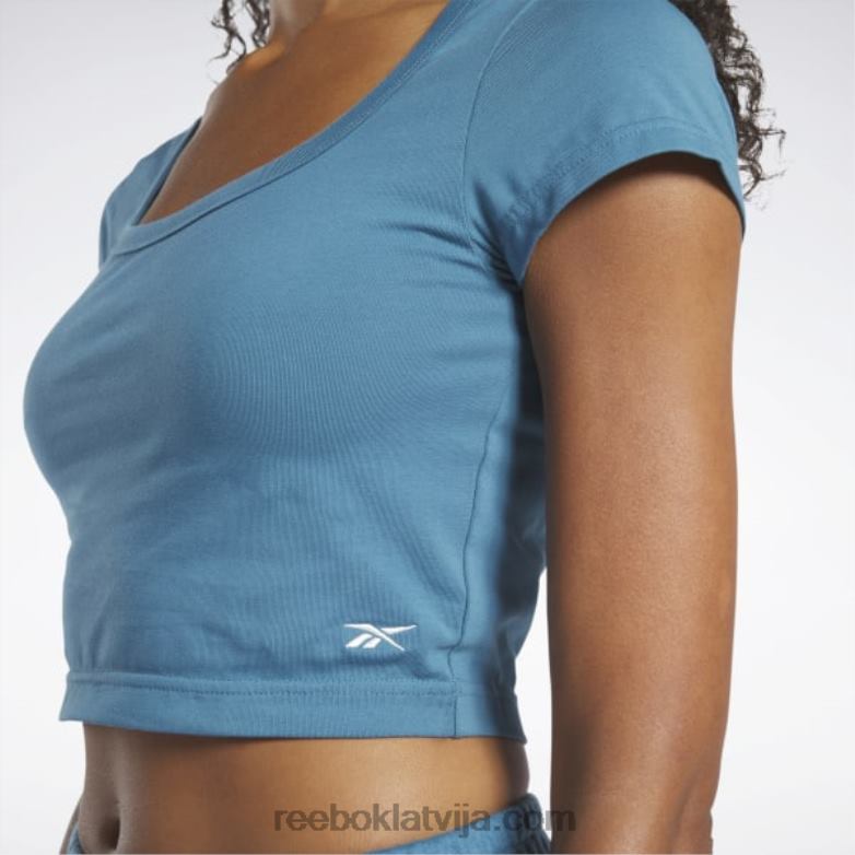 klasisks apgriezts džersija t-krekls sievietes 0T464884 Reebok tēraudzils s23-r