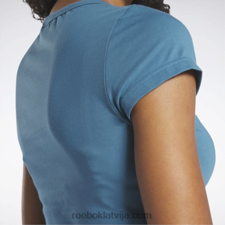 klasisks apgriezts džersija t-krekls sievietes 0T464884 Reebok tēraudzils s23-r