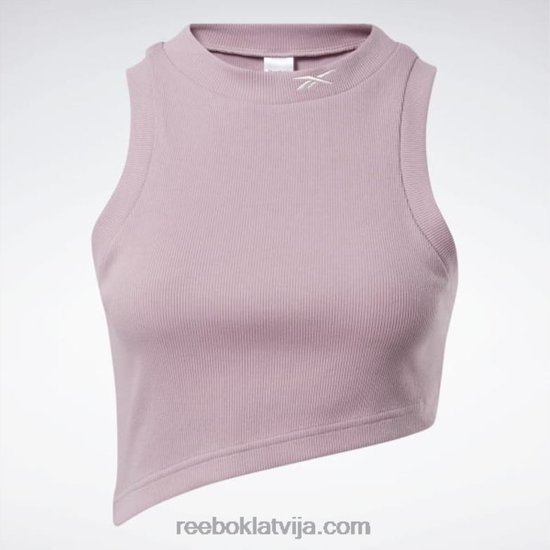 klasisks apgriezts rievotu tops sievietes 0T464560 Reebok uzliets ceriņš