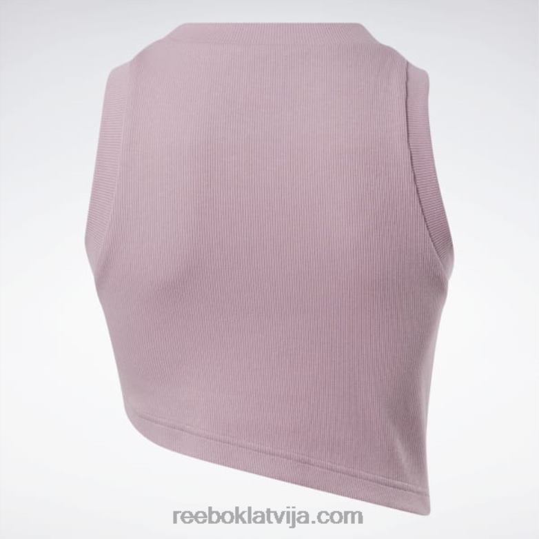 klasisks apgriezts rievotu tops sievietes 0T464560 Reebok uzliets ceriņš