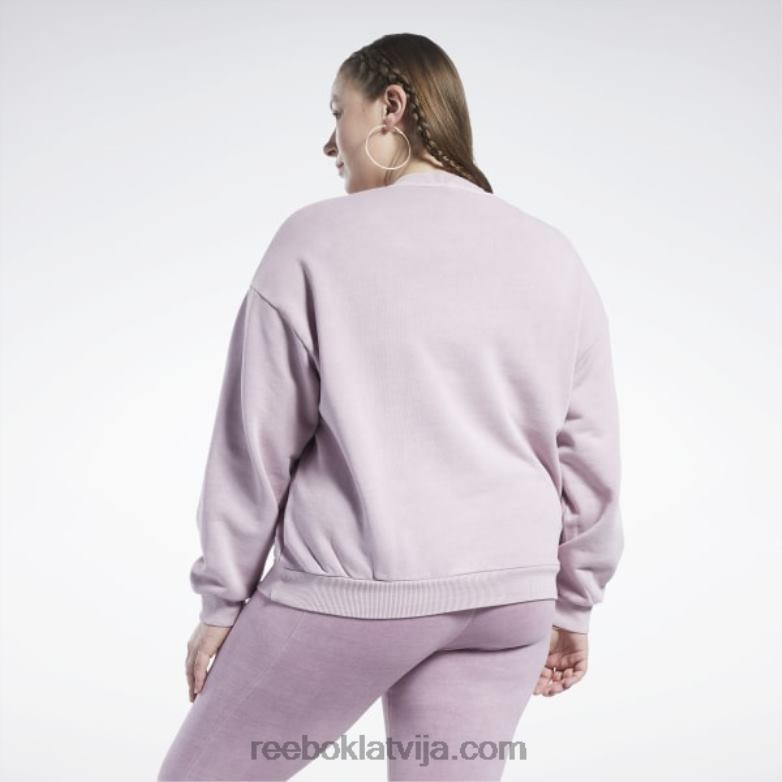 klasisks dabīgas krāsas sporta krekls (plus izmērs) sievietes 0T464903 Reebok uzliets ceriņš