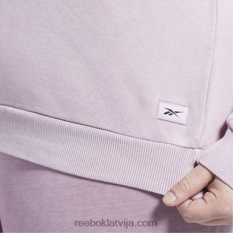 klasisks dabīgas krāsas sporta krekls (plus izmērs) sievietes 0T464903 Reebok uzliets ceriņš