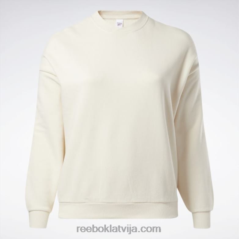 klasisks dabīgas krāsas sporta krekls (plus izmērs) sievietes 0T464904 Reebok nekrāsots