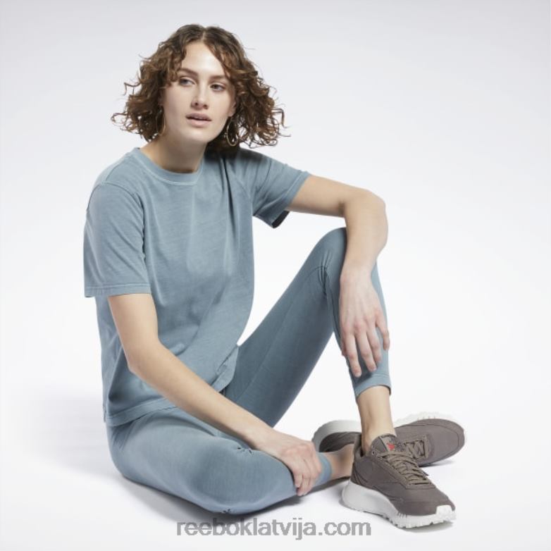 klasisks dabīgas krāsas t-krekls sievietes 0T464974 Reebok pusnakts priede