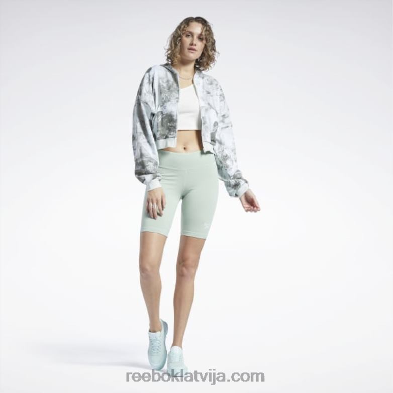 klasisks džemperis ar mākoņu izšļakstīšanos ar rāvējslēdzēju sievietes 0T464841 Reebok gaišā salvija