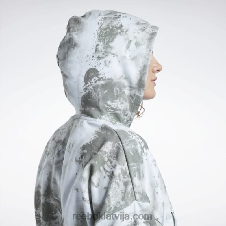 klasisks džemperis ar mākoņu izšļakstīšanos ar rāvējslēdzēju sievietes 0T464841 Reebok gaišā salvija