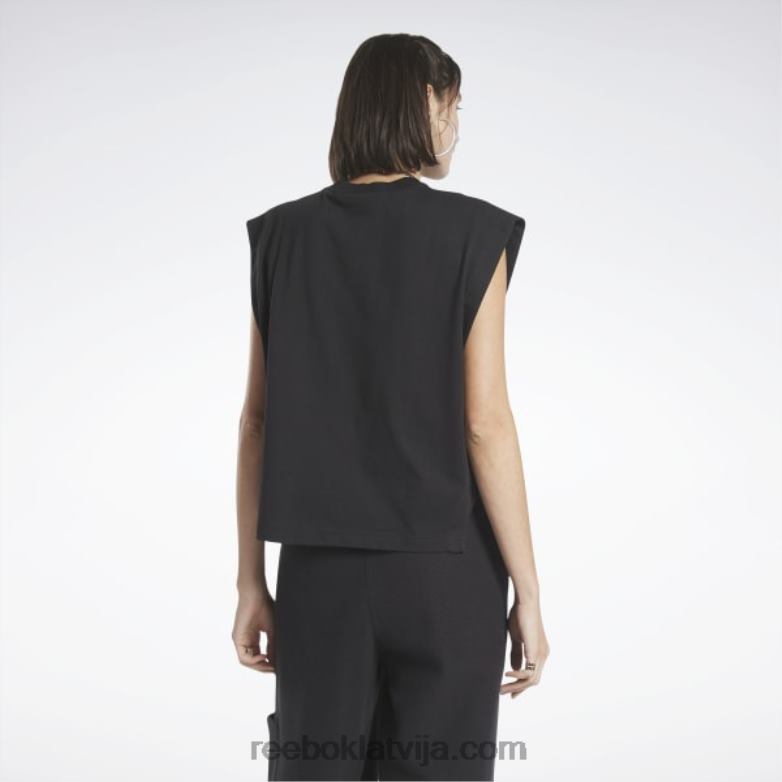 klasisks džersija muskuļu topis sievietes 0T464627 Reebok melns