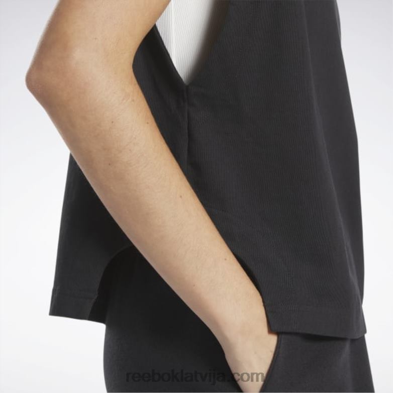 klasisks džersija muskuļu topis sievietes 0T464627 Reebok melns