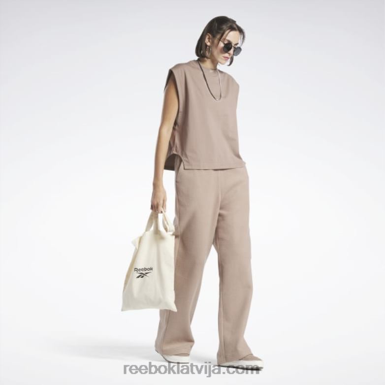 klasisks džersija muskuļu topis sievietes 0T464803 Reebok taupe