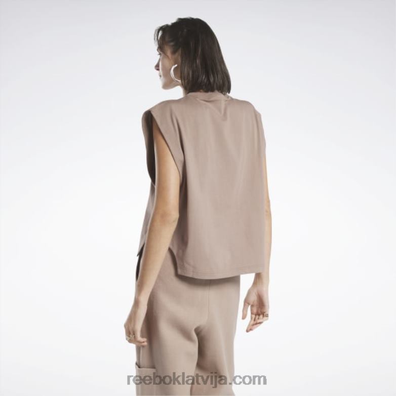 klasisks džersija muskuļu topis sievietes 0T464803 Reebok taupe