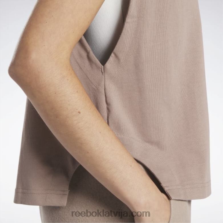 klasisks džersija muskuļu topis sievietes 0T464803 Reebok taupe