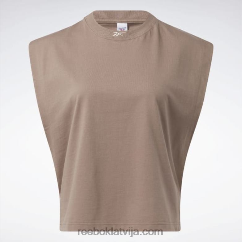klasisks džersija muskuļu topis sievietes 0T464803 Reebok taupe