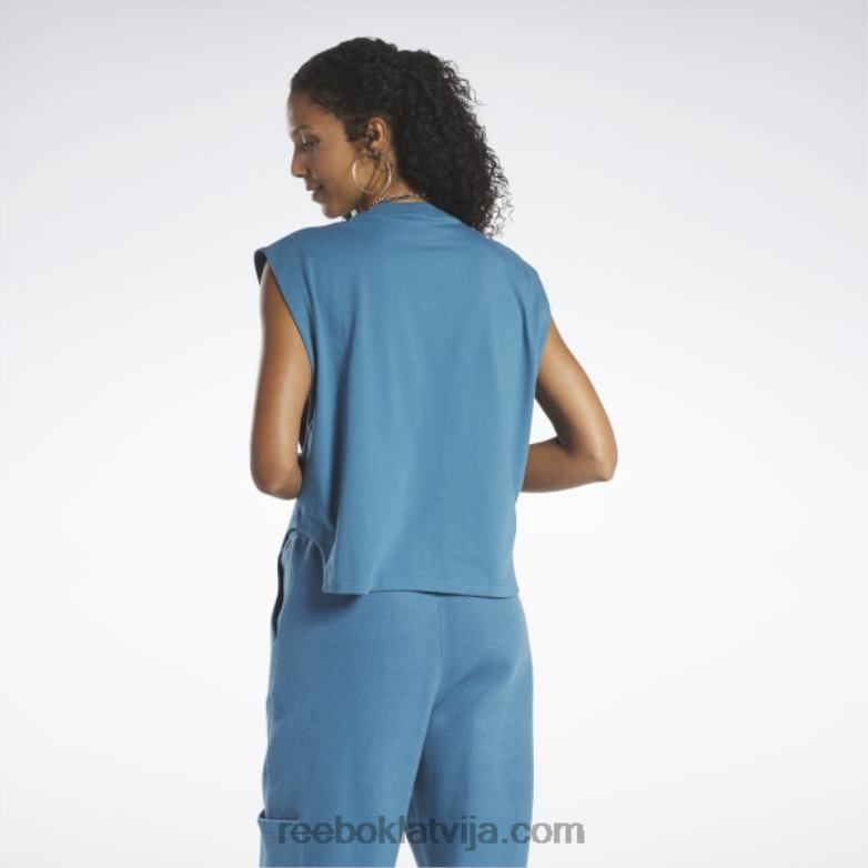 klasisks džersija muskuļu topis sievietes 0T464858 Reebok tēraudzils s23-r