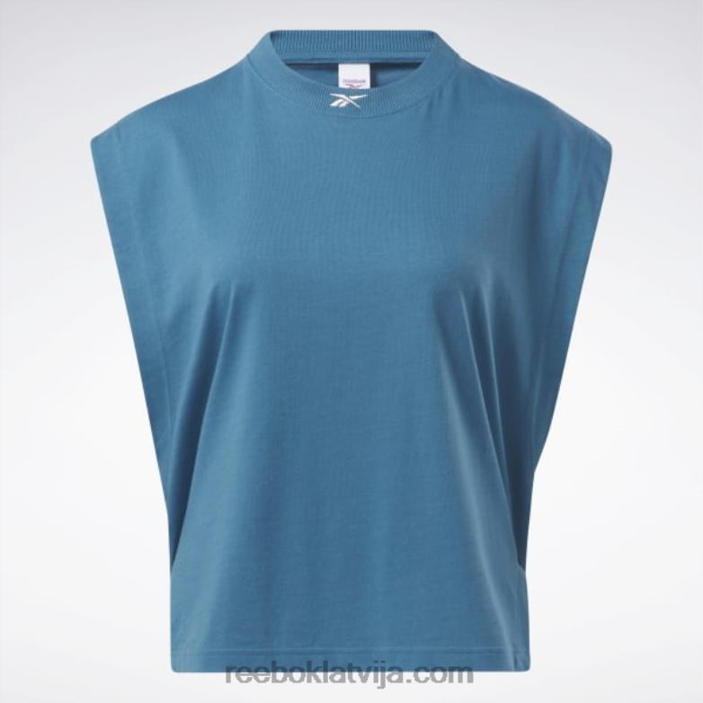 klasisks džersija muskuļu topis sievietes 0T464858 Reebok tēraudzils s23-r