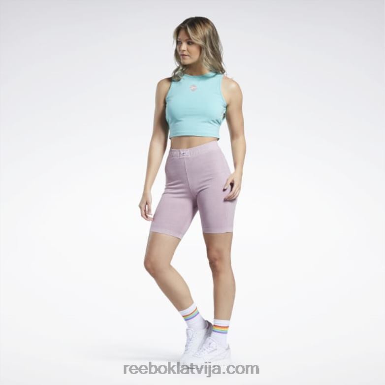 klasisks grafiskais tops sievietes 0T464836 Reebok daļēji klasiska zilganzaļa