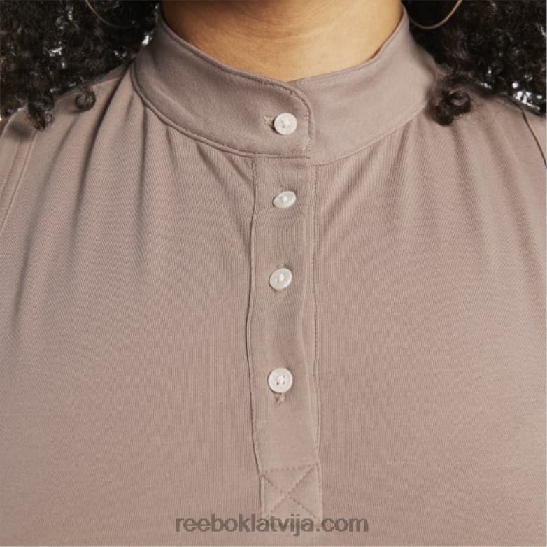 klasisks kokvilnas džersija tops (plus izmērs) sievietes 0T464764 Reebok taupe