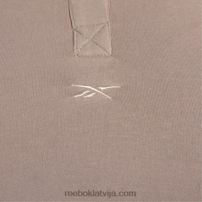 klasisks kokvilnas džersija tops (plus izmērs) sievietes 0T464764 Reebok taupe