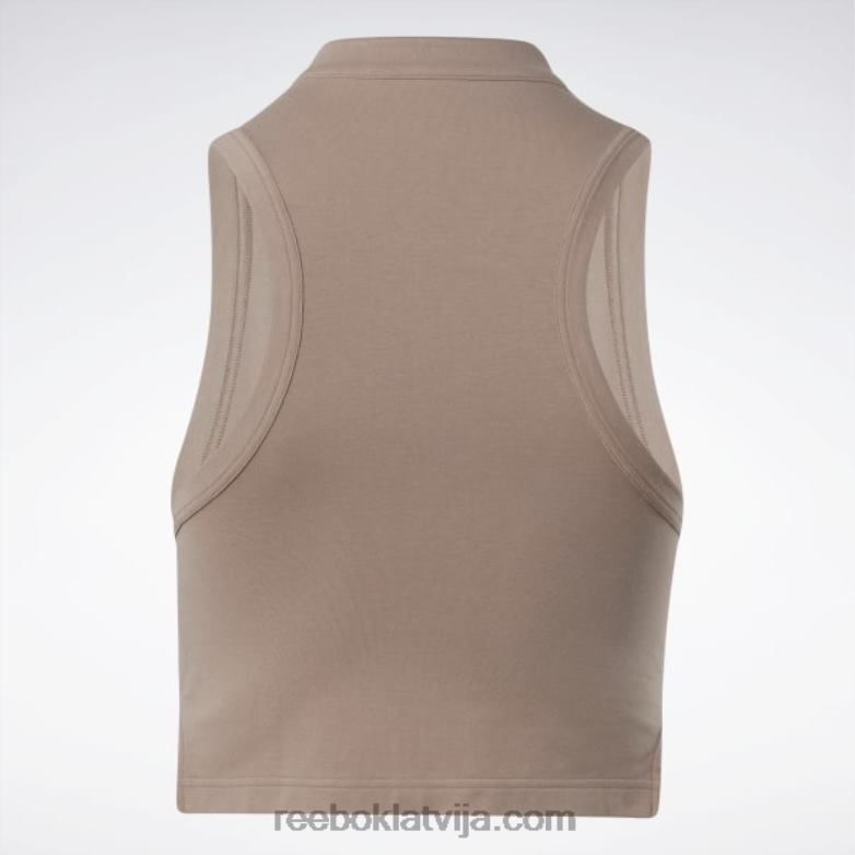 klasisks kokvilnas džersija tops (plus izmērs) sievietes 0T464764 Reebok taupe