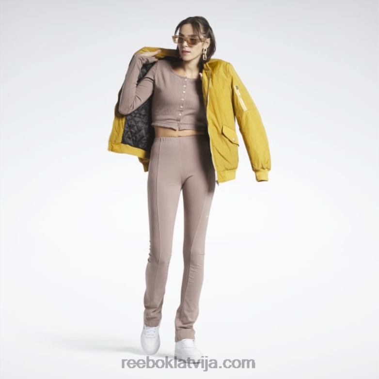 klasisks krekls ar garām piedurknēm sievietes 0T464563 Reebok taupe