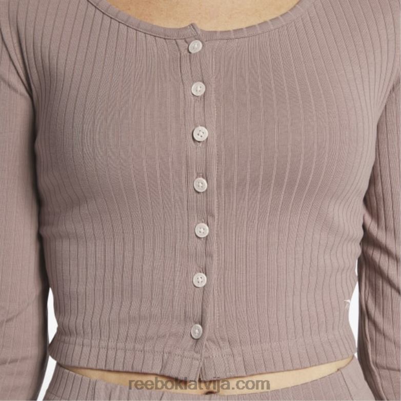 klasisks krekls ar garām piedurknēm sievietes 0T464563 Reebok taupe