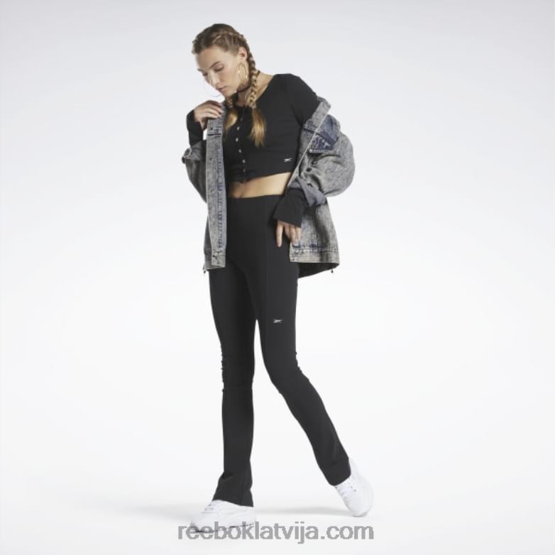 klasisks krekls ar garām piedurknēm sievietes 0T464782 Reebok melns