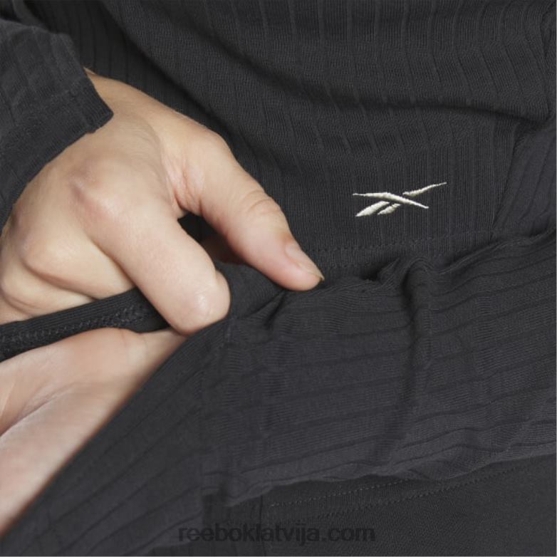 klasisks krekls ar garām piedurknēm sievietes 0T464782 Reebok melns