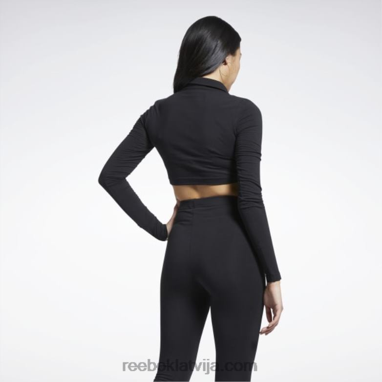 klasisks polo tops ar garām piedurknēm sievietes 0T464669 Reebok melns