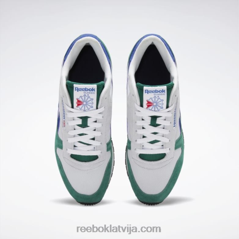 klasiskā āda padariet to par saviem apaviem0T46431 Reebok tumši zaļš/ftwr balts/klasisks kobalts