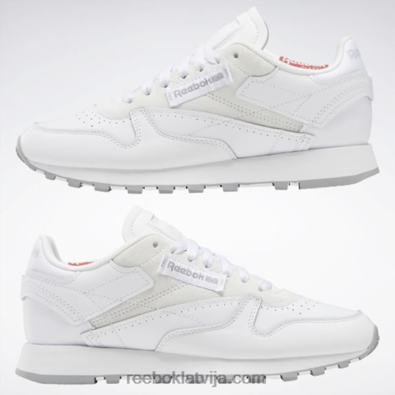 klasiskā āda padariet tās par savām sieviešu apaviem0T464192 Reebok ftwr balts/tīri pelēks 4/rodonīts