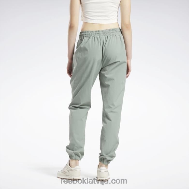 klasiskās franšīzes treniņbikses sievietes 0T464275 Reebok harmonija zaļa