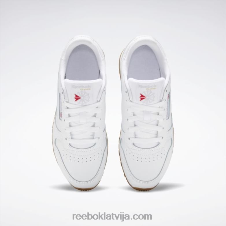 klasiskās ādas apavi - klases skola bērni 0T4641379 Reebok ftwr balta/reebok gumijas gumija-02