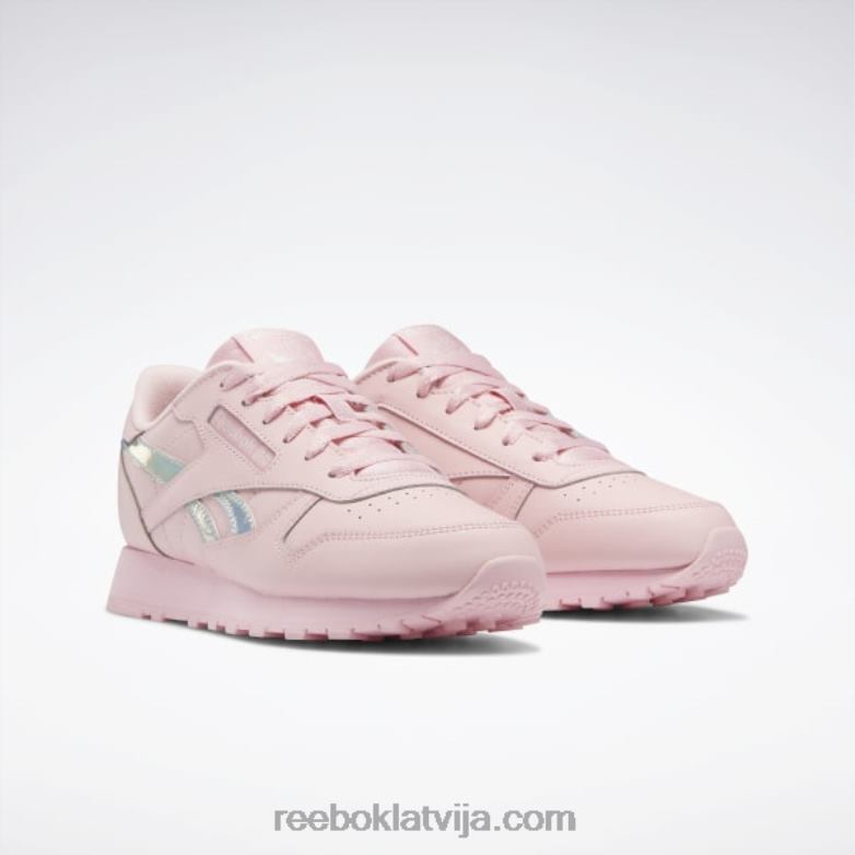 klasiskās ādas apavi - klases skola bērni 0T4641381 Reebok rozā mirdzums
