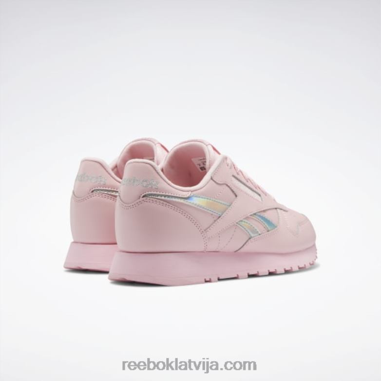 klasiskās ādas apavi - klases skola bērni 0T4641381 Reebok rozā mirdzums
