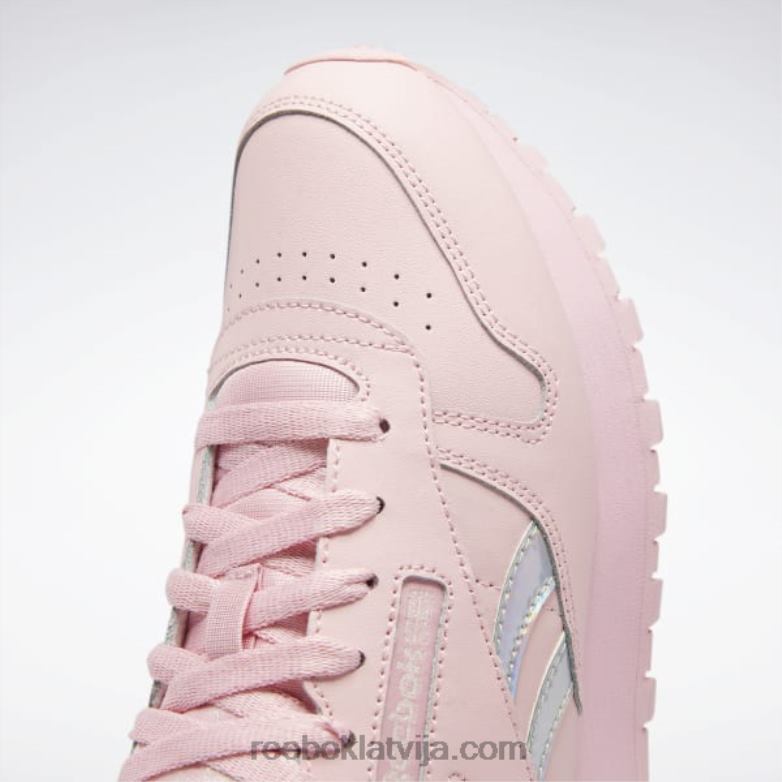 klasiskās ādas apavi - klases skola bērni 0T4641381 Reebok rozā mirdzums