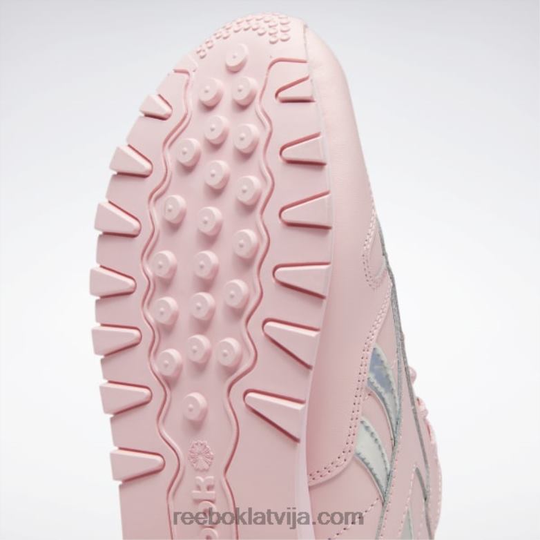 klasiskās ādas apavi - klases skola bērni 0T4641381 Reebok rozā mirdzums
