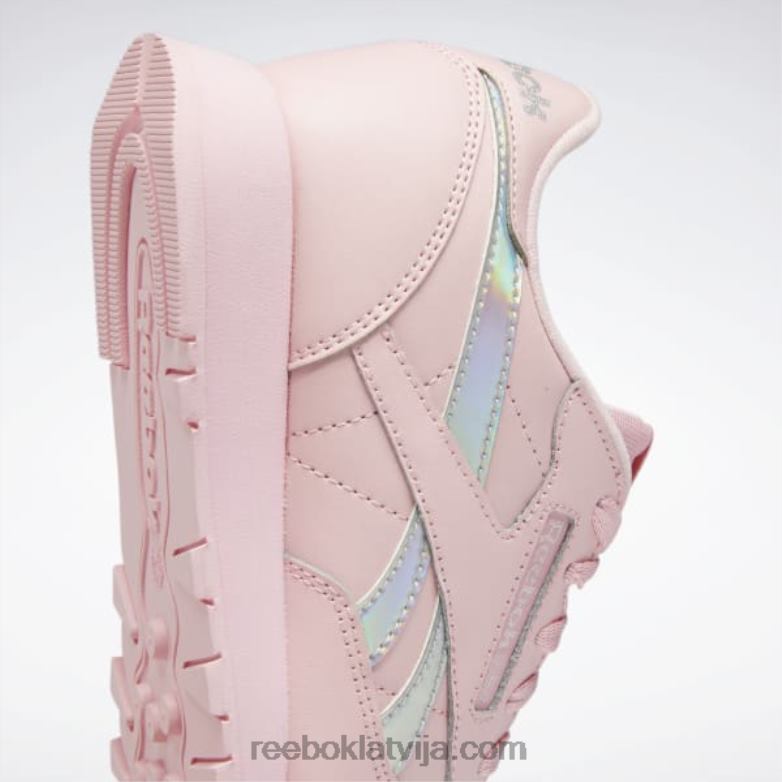 klasiskās ādas apavi - klases skola bērni 0T4641381 Reebok rozā mirdzums
