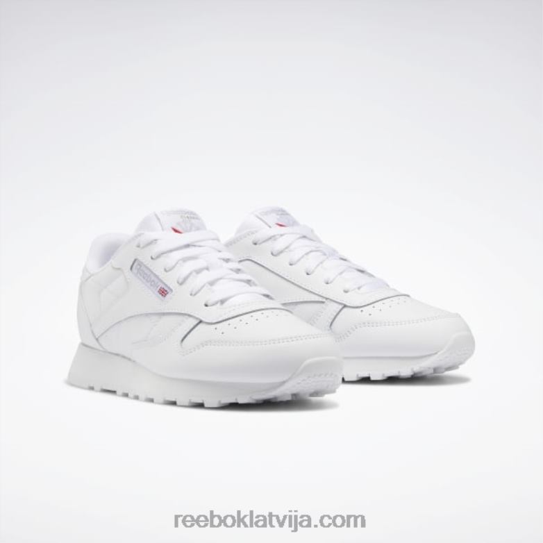 klasiskās ādas apavi - klases skola bērni 0T4641398 Reebok ftwr balts