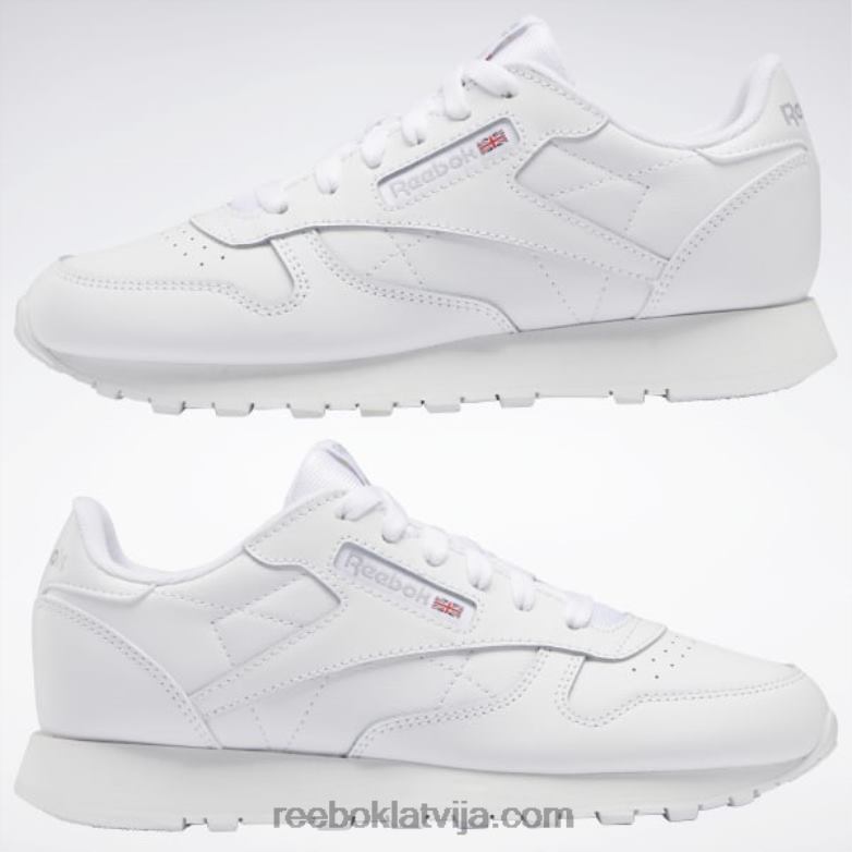 klasiskās ādas apavi - klases skola bērni 0T4641398 Reebok ftwr balts