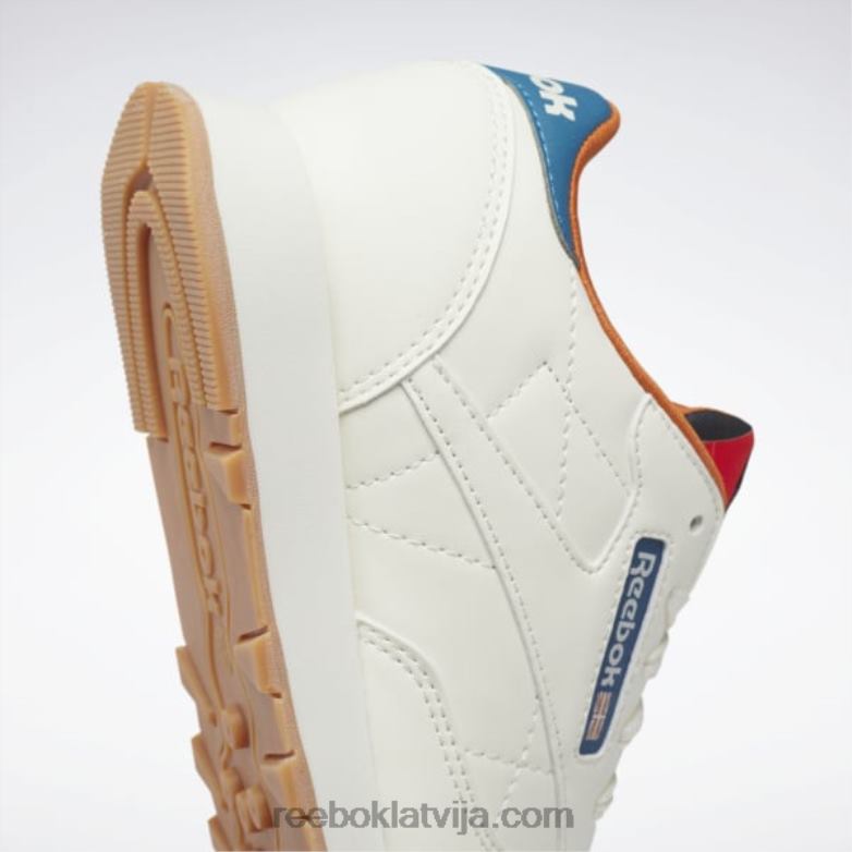 klasiskās ādas apavi - klases skola bērni 0T4641399 Reebok krīts/tēraudzils s23-r