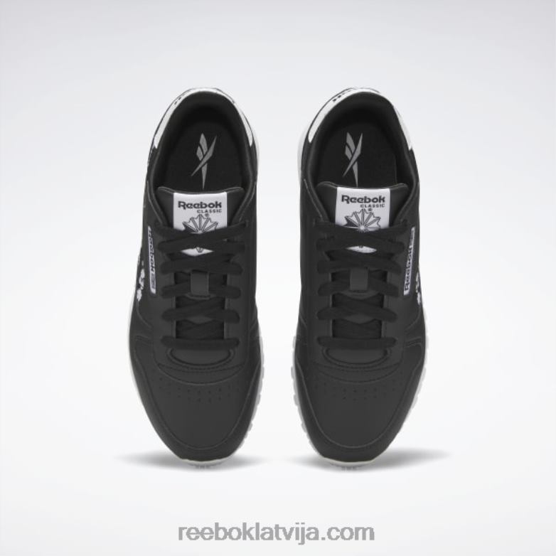 klasiskās ādas apavi - klases skola bērni 0T4641410 Reebok kodols melns/ftwr balts