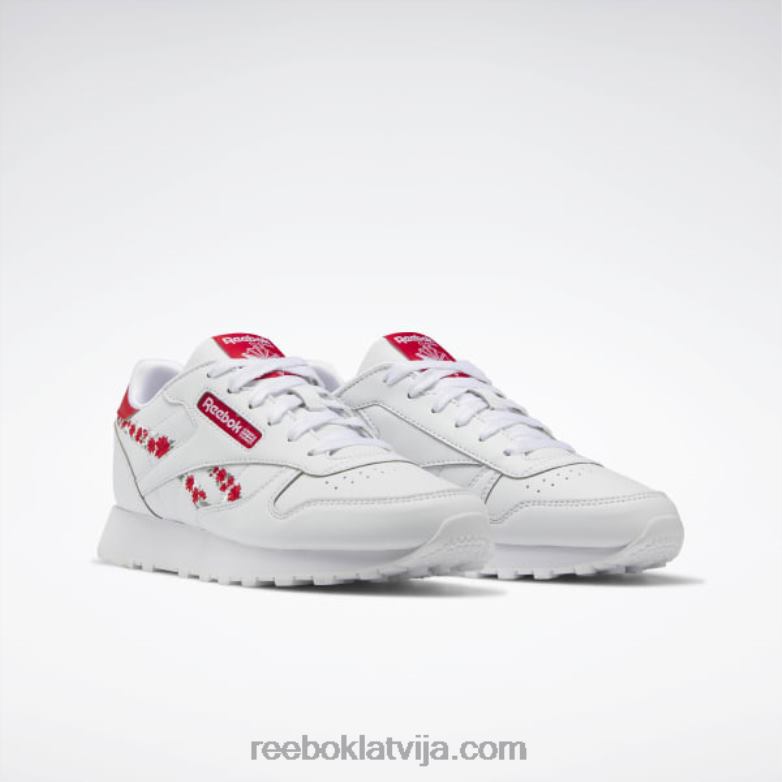 klasiskās ādas apavi - klases skola bērni 0T4641417 Reebok ftwr balts/vektorsarkans
