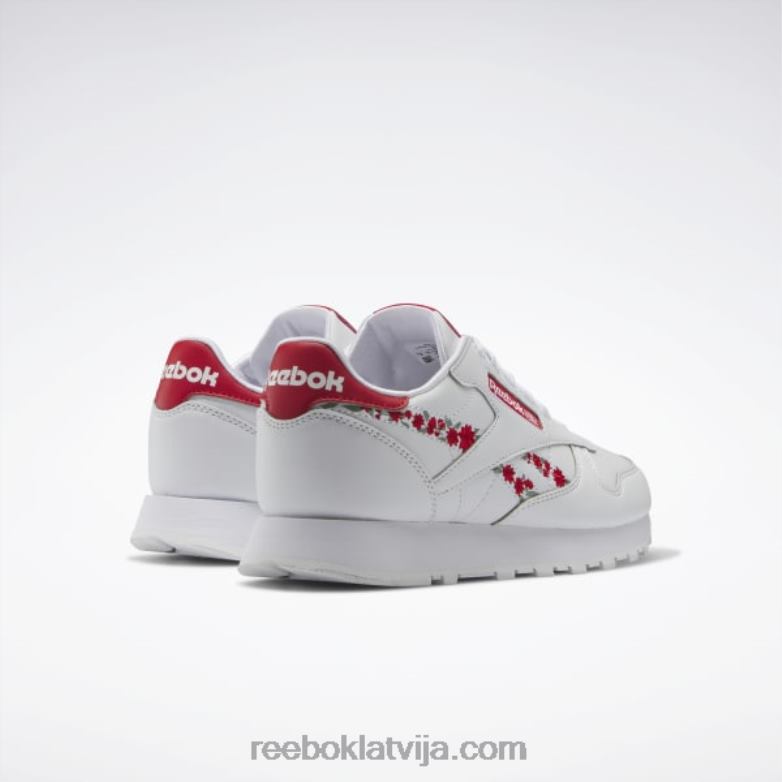 klasiskās ādas apavi - klases skola bērni 0T4641417 Reebok ftwr balts/vektorsarkans